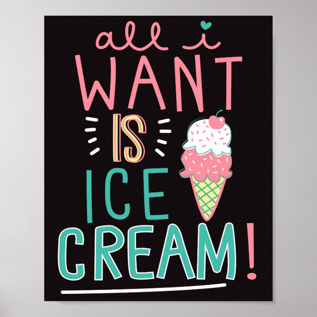Poster Tout ce que je veux, c'est de la glace (Devant)