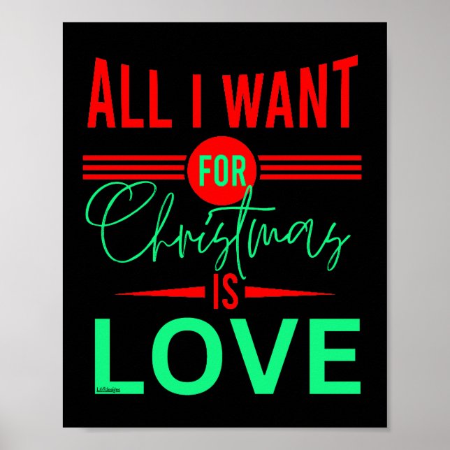 POSTER TOUT CE QUE JE VEUX POUR NOËL, C'EST L'AMOUR (Devant)