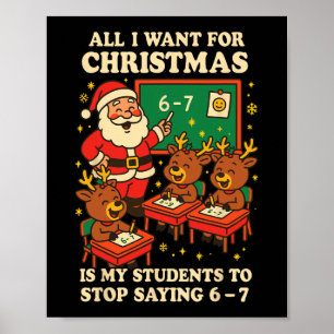 Poster Tout ce que je veux pour Noël, c'est que mes élève