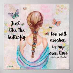 Poster Tout comme le papillon - Aquarelle Art Print