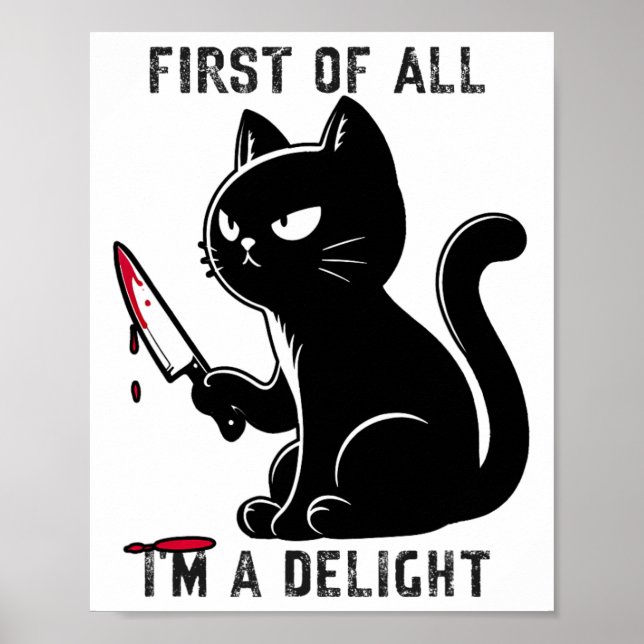 Poster Tout d'abord, je suis un délicieux homme de chats  (Devant)