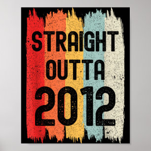 Poster Tout droit sorti de 2012 Drôle Rétro Anniversaire