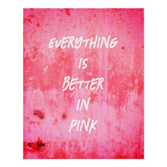 Poster Tout est mieux en rose ! (Devant)