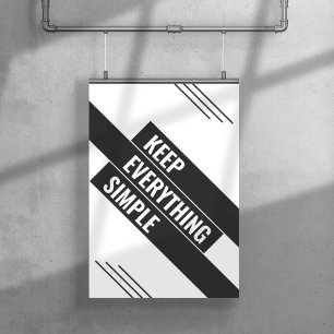 Poster Tout garder simple