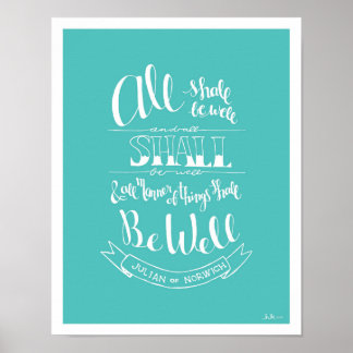 Poster "Tout ira bien" - Turquoise