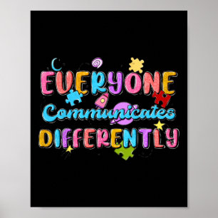 Poster Tout le monde communique différemment Autisme Éduc