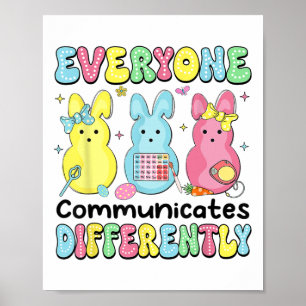 Poster Tout le monde communique différemment Discours de