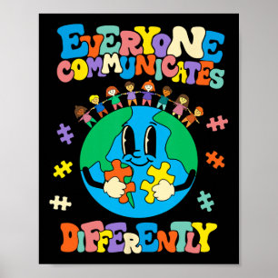 Poster Tout le monde communique différemment l'autisme te