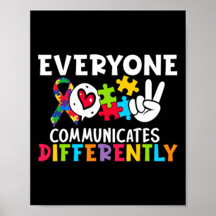 Poster Tout le monde communique différemment Orthophonie