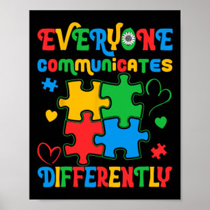 Poster Tout le monde communique différemment Sensibilisat