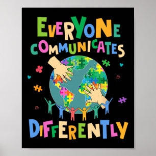 Poster Tout Le Monde De L'Autisme Différent