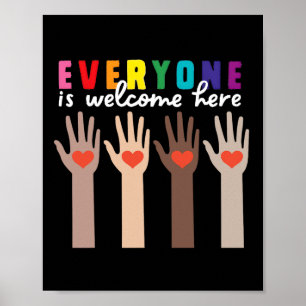 Poster Tout Le Monde Est Bienvenue Ici Idaho Enseignant &