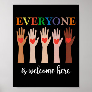 Poster Tout Le Monde Est Bienvenue Ici Idaho Enseignant P
