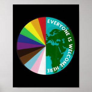 Poster Tout Le Monde Est Bienvenue Ici Lgbtq Ally Droits