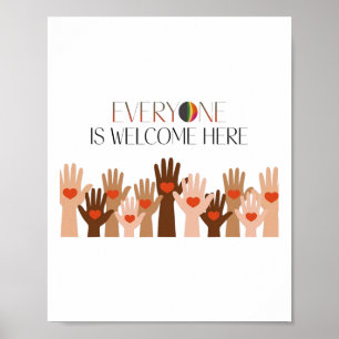 Poster Tout Le Monde Est Le Bienvenu Ici Enseignant Idaho