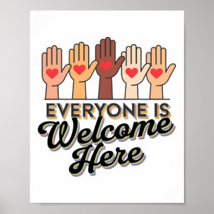Poster Tout Le Monde Est Le Bienvenu Ici Idaho Enseignant