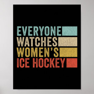 Poster Tout le monde regarde le hockey sur glace féminin