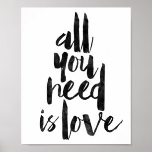 Poster Tout que vous avez besoin est amour