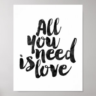 Poster Tout que vous avez besoin est amour