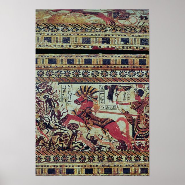 Poster Toutankhamon sur son char attaque les Africains (Devant)