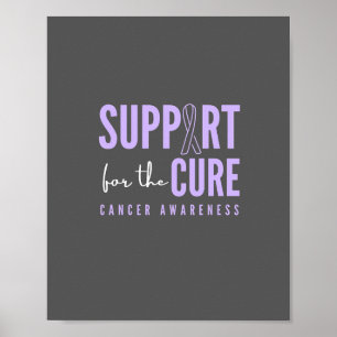 Poster toute la conscience du cancer.support.cure. Imprim