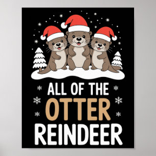 Poster Toute La Fête De Noël De L'Otter Reindeer V