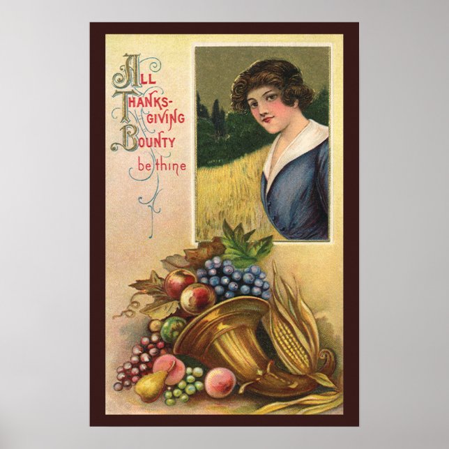 Poster Toute la générosité de Thanksgiving Soit mince (Devant)