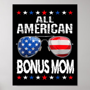 Poster Toute Maman Bonus Américaine 4 Juillet Lunettes Fa
