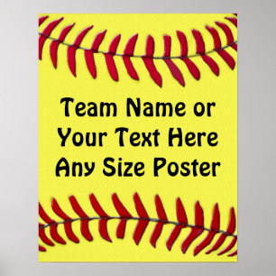 Poster Toute taille Personnalisée SOFTBALL Posters, VOTRE