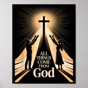 Poster Toutes Choses Viennent De Dieu Christianisme Culte