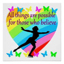 POSTER TOUTES LES CHOSES SONT POSSIBLES POUR CE SKATER