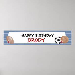 Poster TOUTES LES ÉTOILES Sports Anniversaire ou bannière