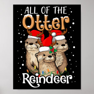 Poster Toutes Les Loutres De Noël De L'Éronneur De Loutre