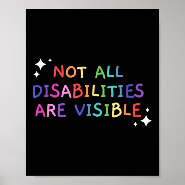 Poster Toutes Les Personnes Handicapées Ne Sont Pas Visib (Devant)