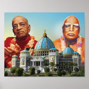 Poster TOVP/Prabhupada/Bhaktivinoda 8 x 10 Imprimer