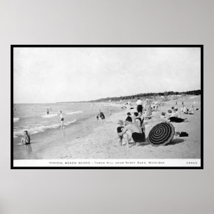 Poster Tower Hill Près De Trois Chênes, Michigan