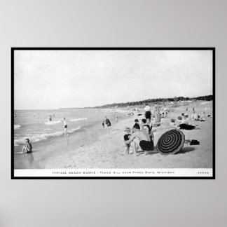 Poster Tower Hill Près De Trois Chênes, Michigan