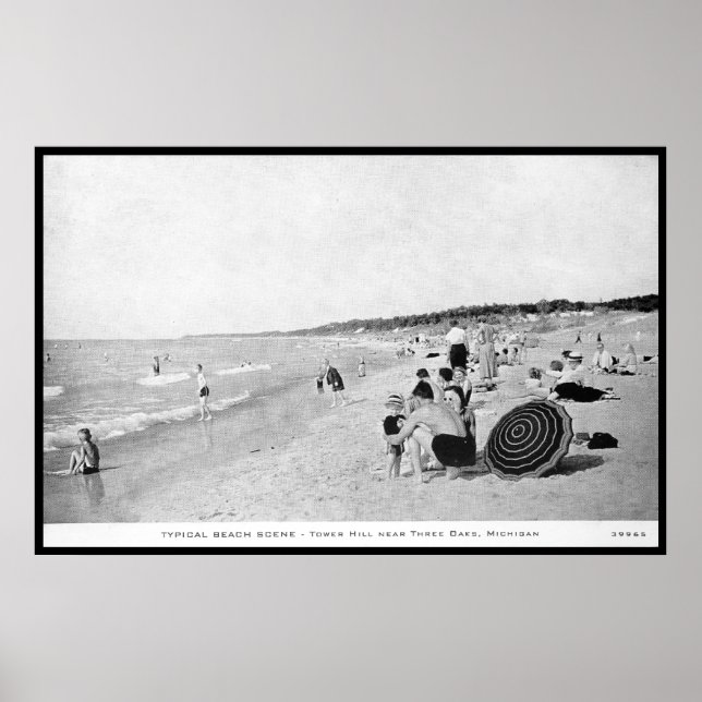 Poster Tower Hill Près De Trois Chênes, Michigan (Devant)