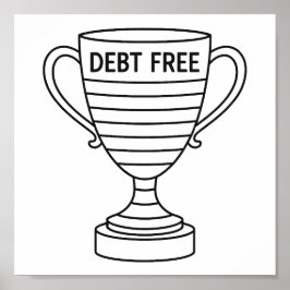 Poster Tracker Trophée de la liberté de dette noir et bla