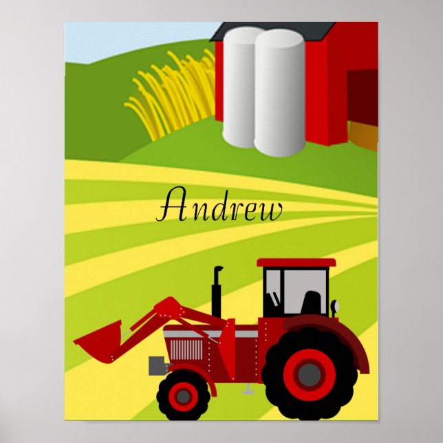 Poster Tracteur agricole (Devant)