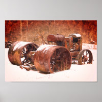 Tracteur agricole antique