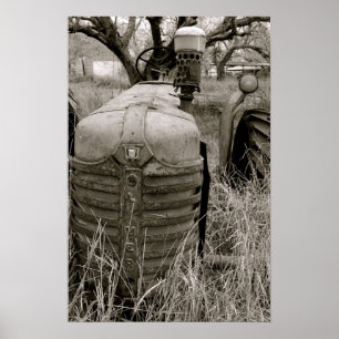Poster Tracteur de ferme Oliver