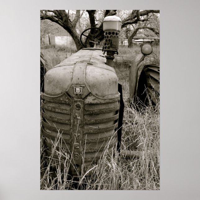 Poster Tracteur de ferme Oliver (Devant)
