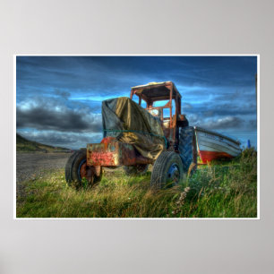 Poster Tracteur de plage