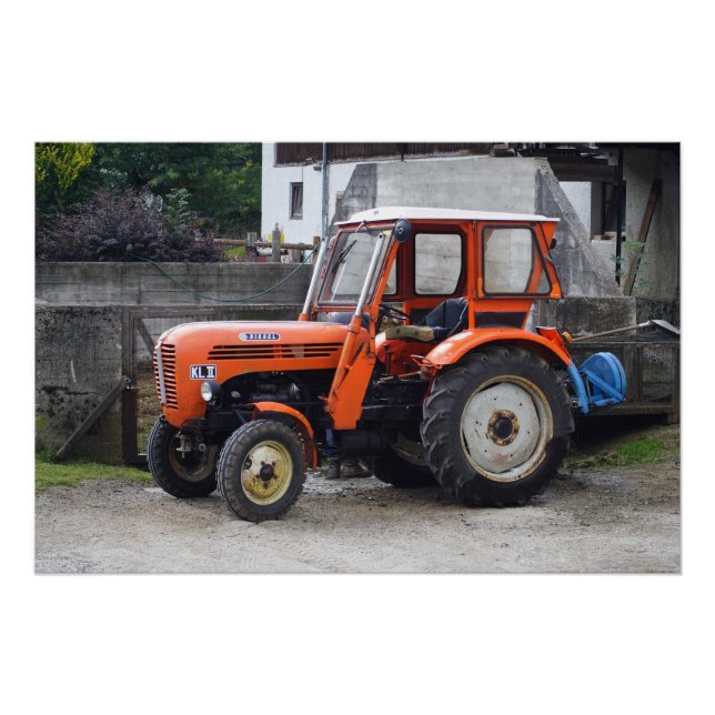 Poster Tracteur Diesel Orange Steyr KL II (Devant)