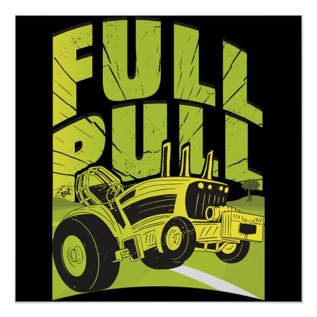 Poster Tracteur pulling (Devant)