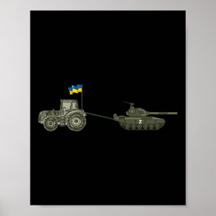 Poster Tracteur ukrainien tractant un Russe