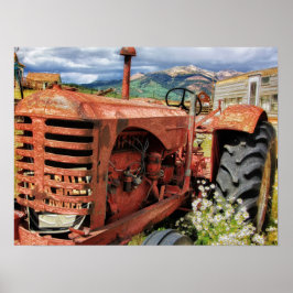 Poster Tracteur vintage