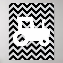 Poster Tracteurs, camions et Bucks Chevron Art Print Set