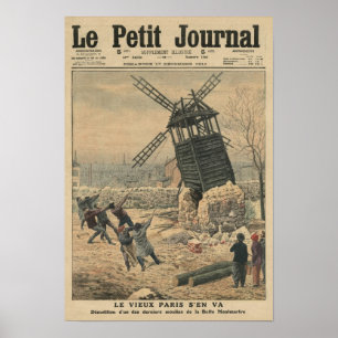 Poster Traction en bas d'un des derniers moulins à vent